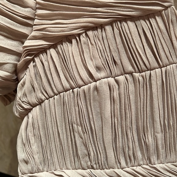 Burberry London Dress Ruched Pleated Chiffon Cocktail Dress - Picture 6 of 10